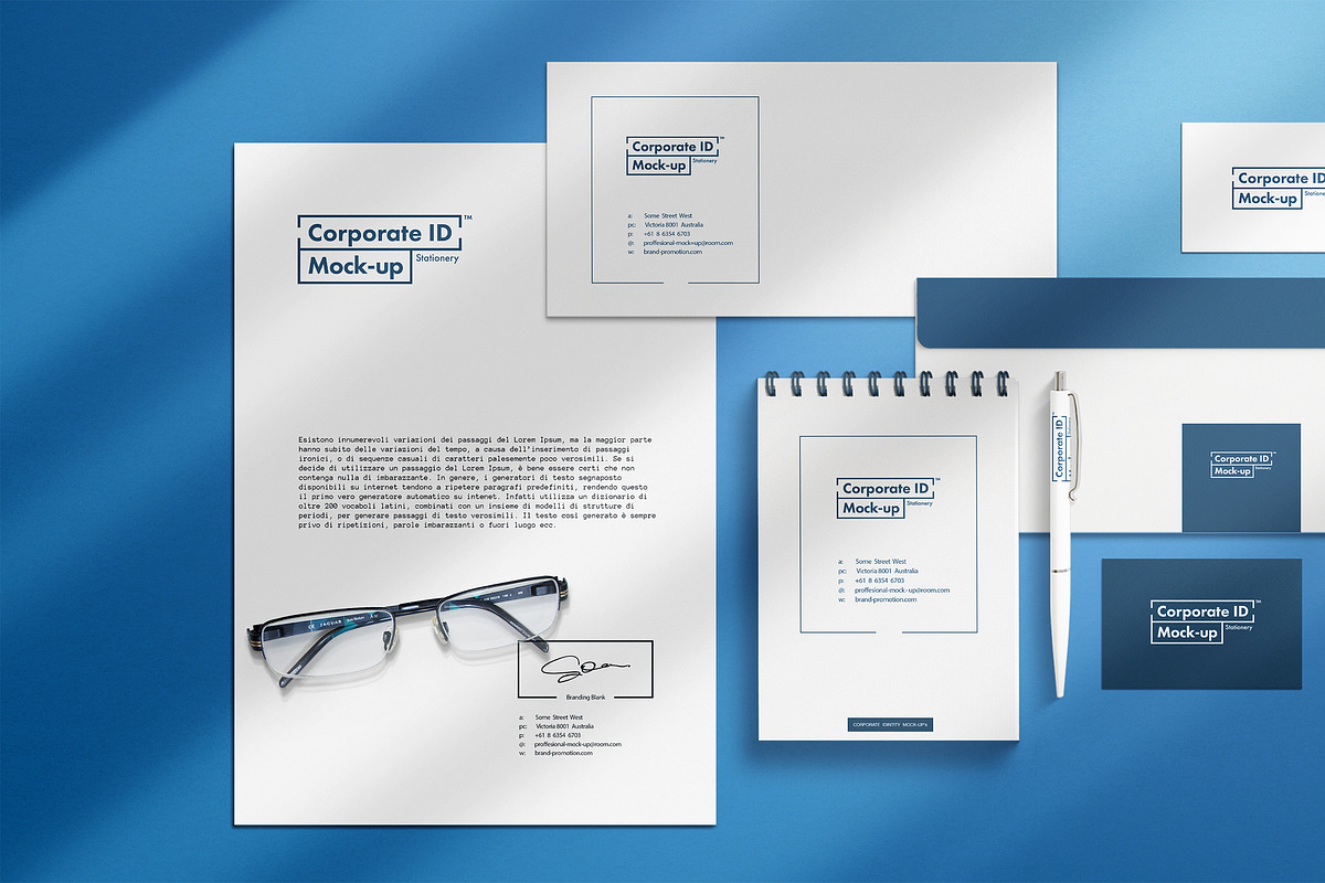 Stationery Mock-up Set, a Product Mockup by ItemBridge