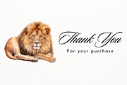 Powerful African Lion Watercolor, an Animal Illustration by New-School-Wave (Thumbnail 5 of 5)