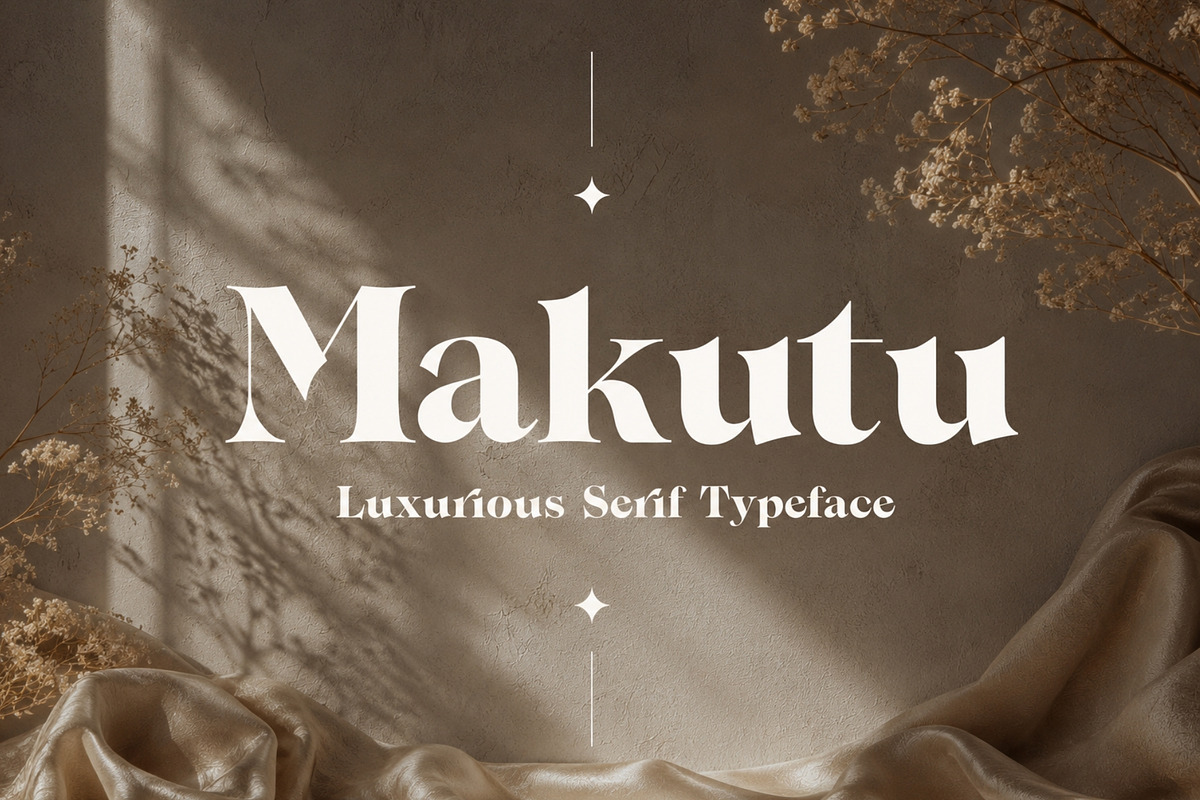Makutu - Luxurious Serif Typeface, a Serif Font by HipFonts (Photo 1 of 9)