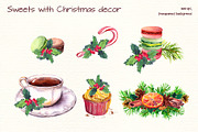 Christmas sweets watercolor set, a Decorative Illustration by Where summer is (Thumbnail 4 of 7)