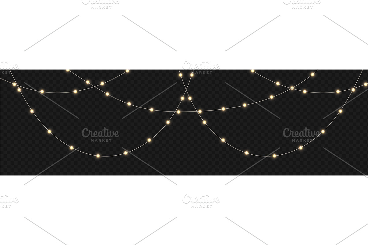 Festive Christmas light. Realistic, an Illustration by Frogella