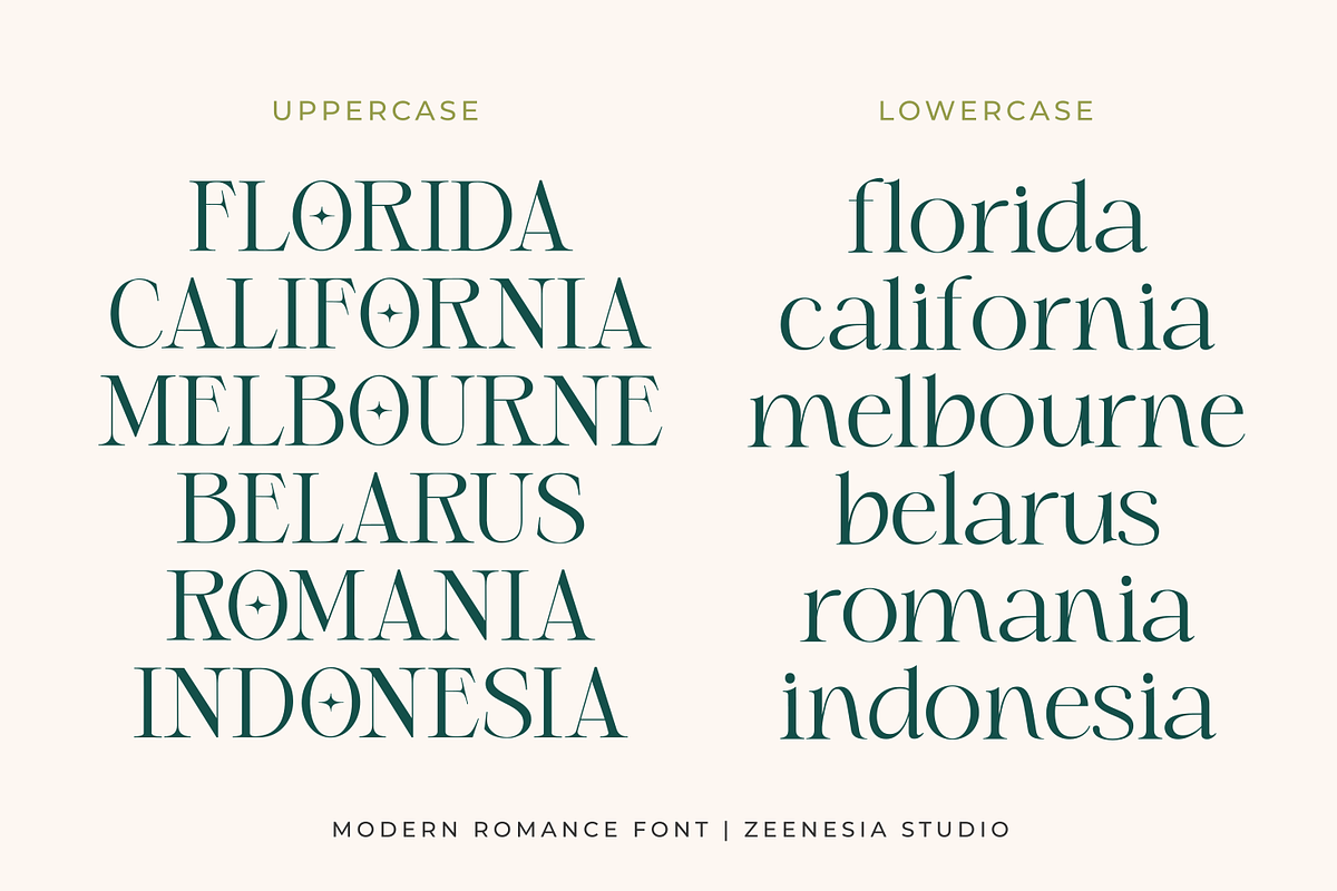Modern Romance Font, a Serif Font by zeenesia (Photo 10 of 18)