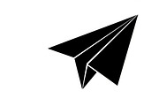 Simple black airplane icon symbol, an Illustration by Amazin_art (Thumbnail 6 of 21)