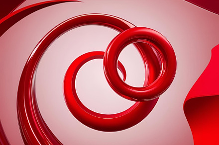 Round red Abstract background image, an Abstract Photo by ComfortQ