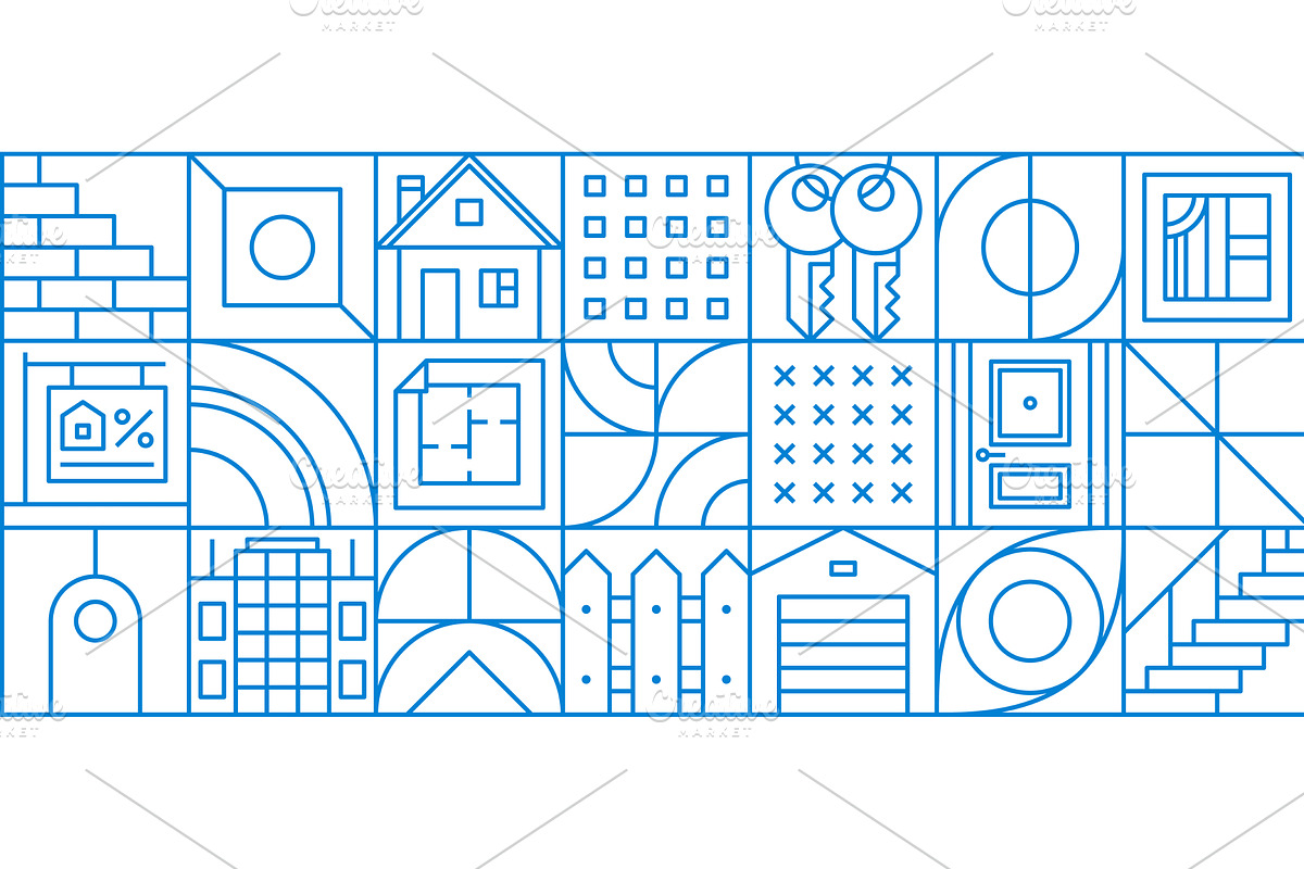 Real estate geometric pattern, an Illustration by Buch&Bee