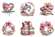 Whimsical Nautical Summer Clipart, an Illustration by CreationArt (Thumbnail 4 of 7)