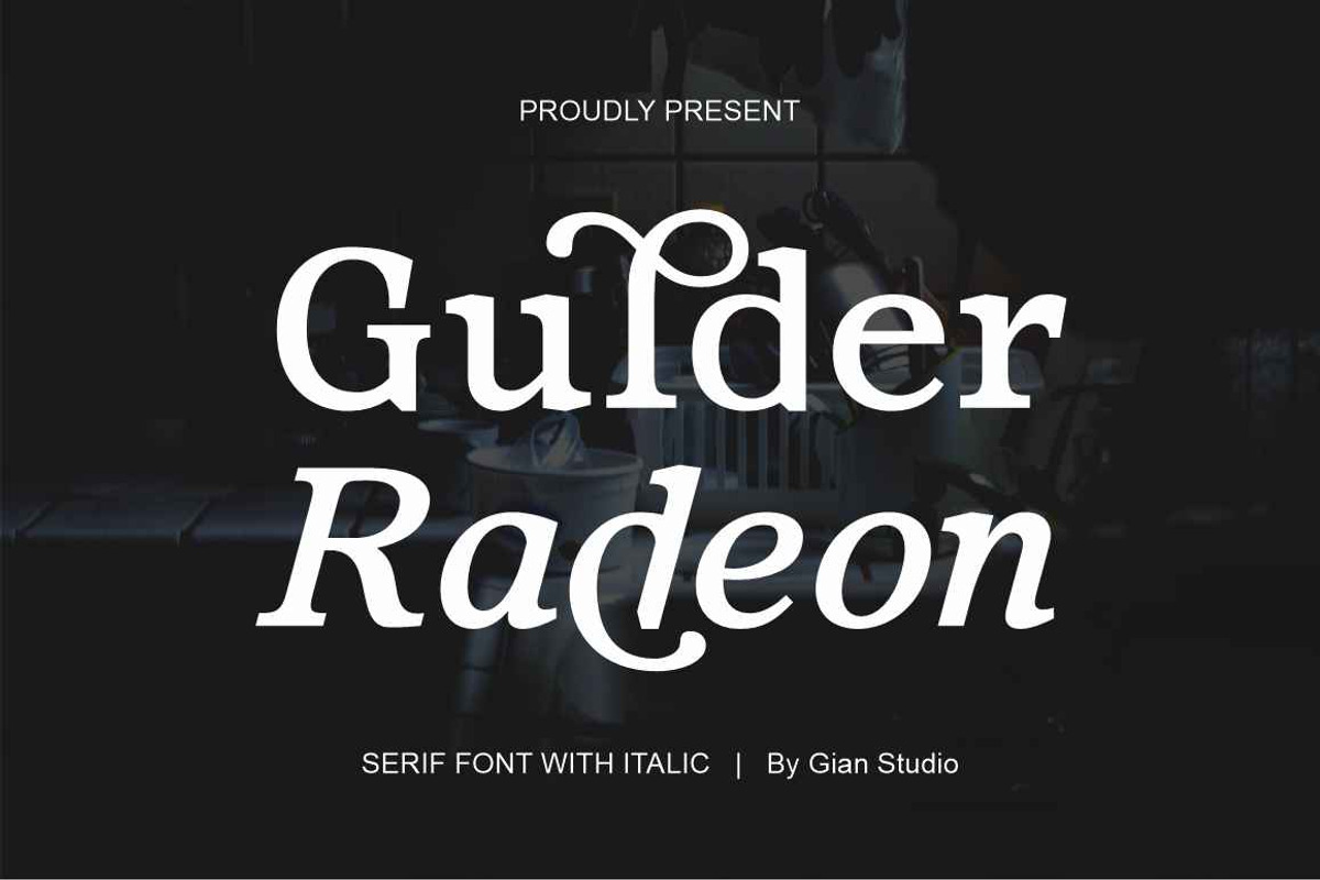 Gulder Radeon, a Serif Font by studiobasic (Photo 1 of 9)