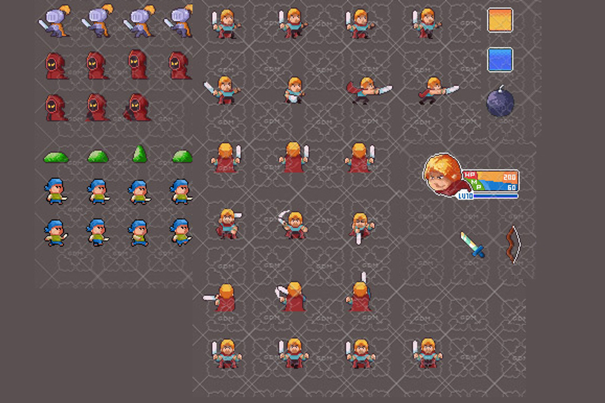 64X64 ACTION RPG GAMEPACK, a Graphic by Fassous game assets (Photo 2 of 3)