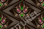 Seamless art deco modern pattern, a Pattern Graphic by Futurel (Thumbnail 2 of 3)
