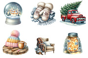 Cozy Winter Sublimation Clipart Bund, an Illustration by DreamArtGraphic (Thumbnail 2 of 4)
