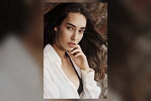 White Shirt Beauty Portrait, Beach
