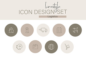 Linestyle Icon Design Logistics