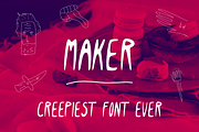 Maker Creepy Font, Raw-1, a Sans Serif Font by Samoylov (Thumbnail 1 of 5)