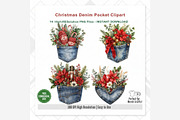 Christmas Denim Pocket Clipart, a Seasonal Illustration by Tanya Kart (Thumbnail 9 of 9)