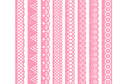 Pink Lace Borders Clipart & Vectors, an Illustration by Amanda Ilkov (Thumbnail 4 of 5)