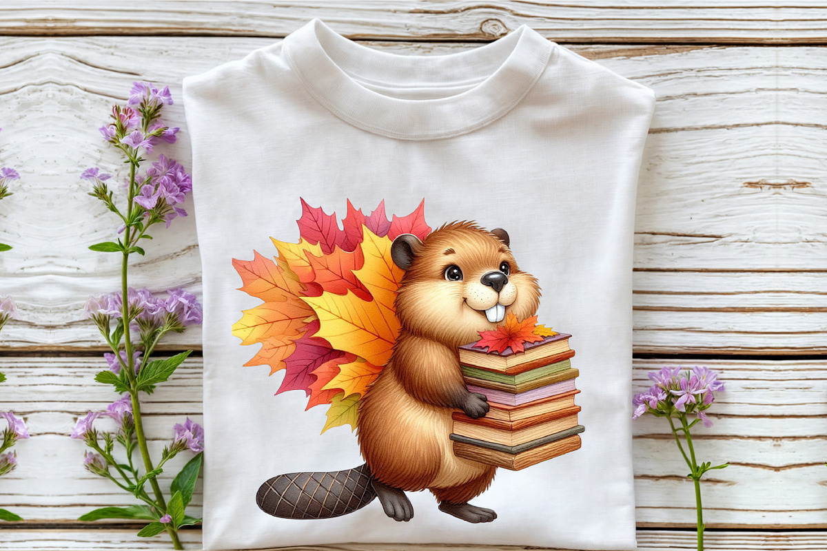 Autumn Cute Beaver Clipart, an Illustration by Rose Art (Photo 3 of 7)