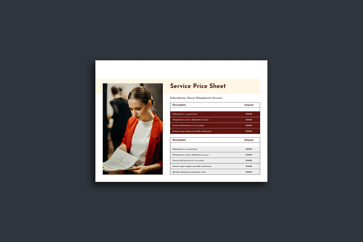 Service and Pricing Guide Template, a Brochure Template by ArtisticLand