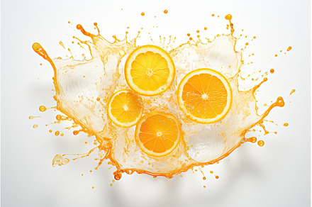 Oranges fruits refreshing splash, a Food & Drink Photo by Neirfy