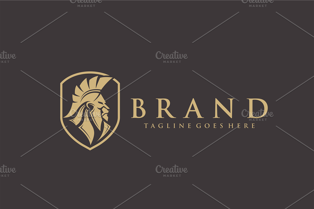 Golden Spartan Lion Crest Logo, a Branding & Logo Template by VectorCrow (Photo 4 of 6)