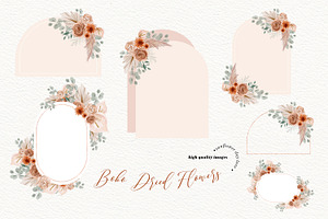 Dried Floral Pampas Grass Clipart