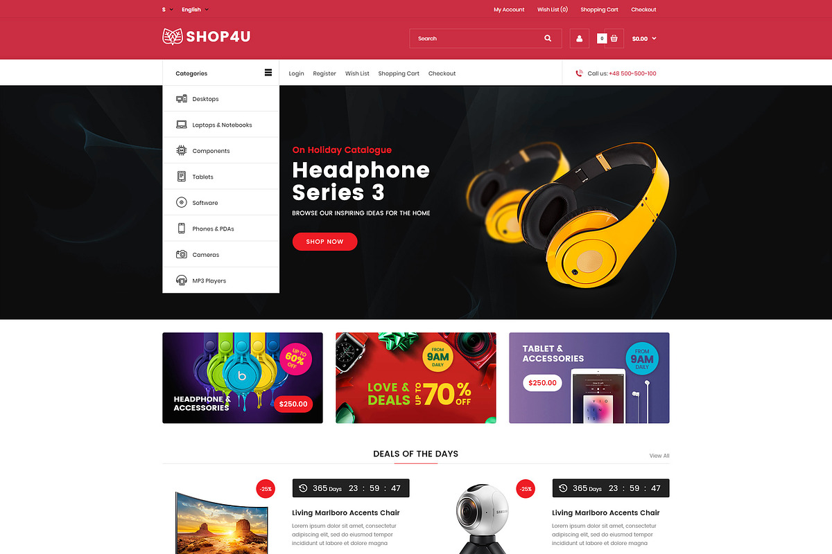 Shop4U - MarketPlace WordPress Theme, a WordPress Template by WPThemeGo (Photo 3 of 3)