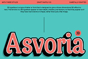 Asvoria 3D, a Serif Font by Craft Supply Co. (Thumbnail 1 of 8)