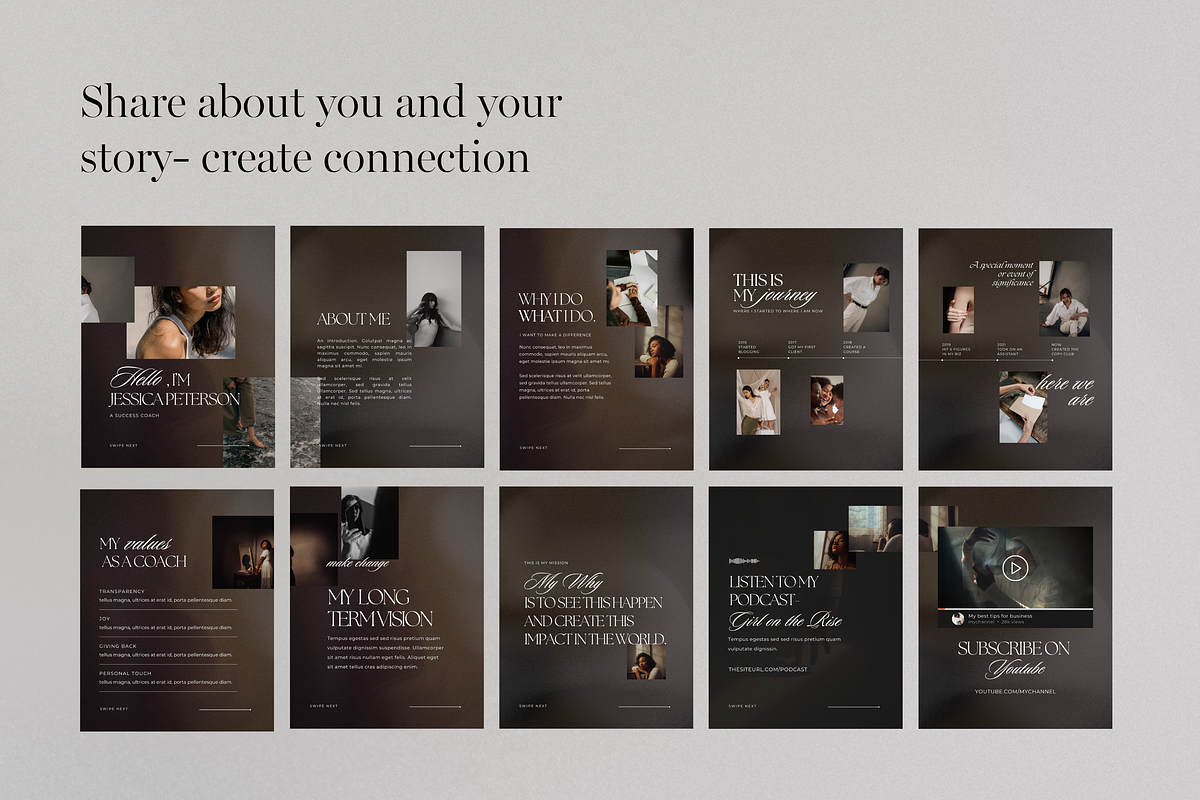 Instagram Pinned Post Carousels DARK, a Social Media Template by Tabitha Emma (Photo 5 of 9)