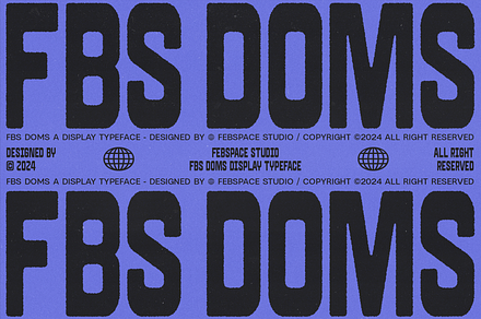 FBS Doms Typeface, a Font by Febspace Studio