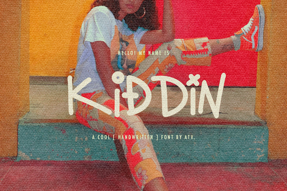 KIDDIN FONT, a Script Font by ATV SHOP (Photo 7 of 7)