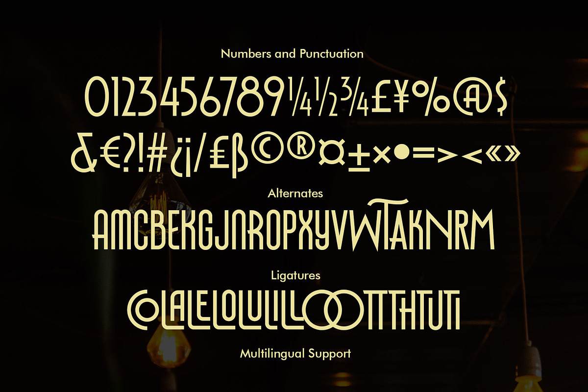 Monsante - Modern Art Deco, a Font by Arterfak Project (Photo 13 of 13)