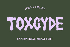 Toxcyde Experimental Display Font, a Handwritten Font by Maulana Creative