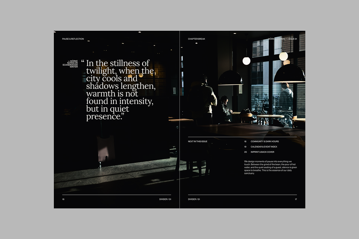 MÖRKE Cafe Editorial Magazine Canva, a Magazine Template by PaperSlides (Photo 10 of 13)