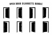 Open Door Silhouette Clipart Bundle, an Object Illustration by Gfx Expert Team (Thumbnail 3 of 3)