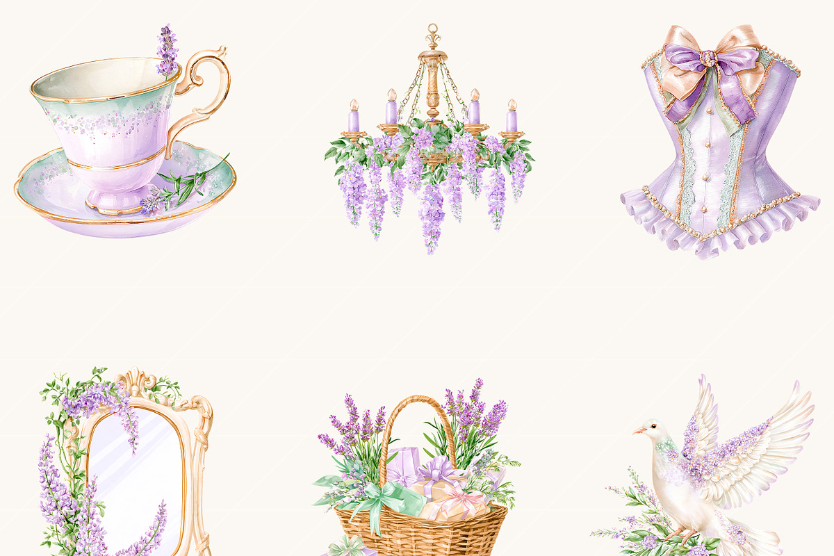 Lavender Fairytale Princess, an Object Illustration by BusyDaydesign (Photo 4 of 9)