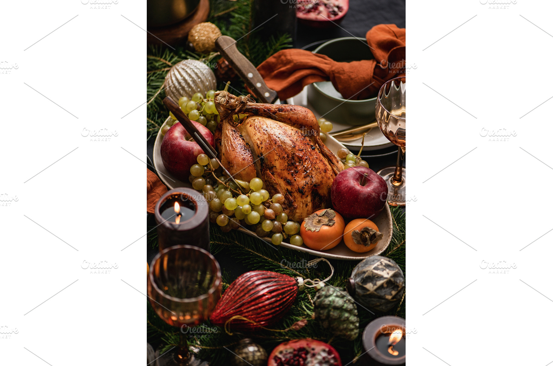 Christmas or New Year holiday dinner, a Food & Drink Photo by Foxys