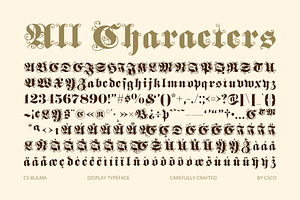 CS Bulma Blackletter Font