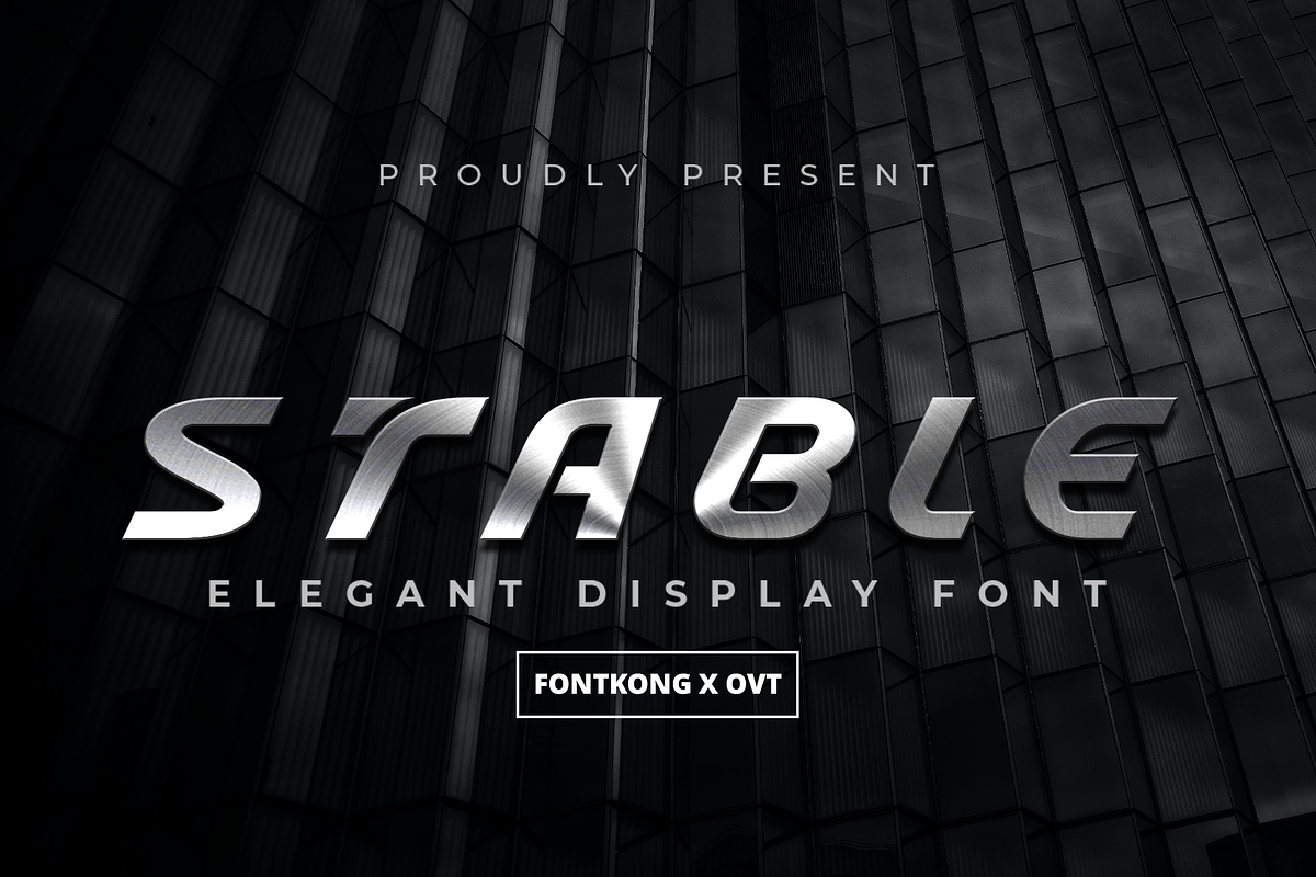 Stable - An Elegant Display Font, a Sans Serif Font by overlaytemplates (Photo 1 of 7)