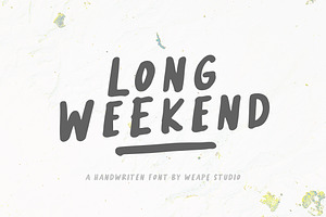 Long Weekend - Handwritten Font, a Font by Weape Studio