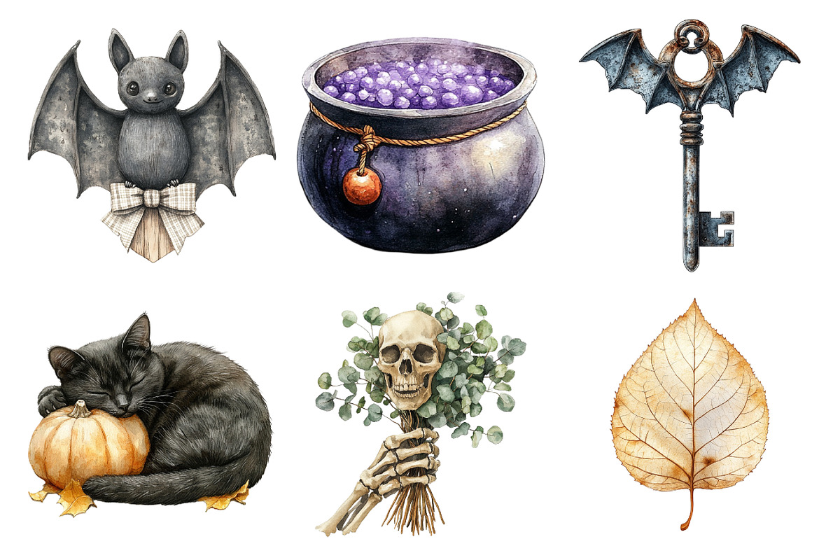 Soft Rustic Halloween Clipart, an Illustration by Daily.Designs (Photo 4 of 5)