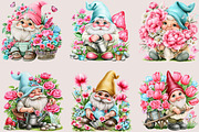 Garden Gnome Clipart PNG Bundle, a Seasonal Illustration by SVGArt (Thumbnail 2 of 5)