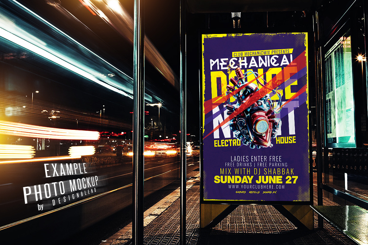 Electro Music Dance Night Template, a Flyer Template by designblends@gmail.com (Photo 3 of 3)