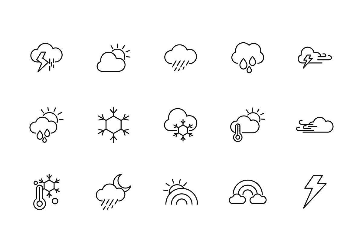 Minimal Weather Icon Set