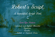 Robert's Script Light, a Script Font by Roland Huse Design (Thumbnail 4 of 5)