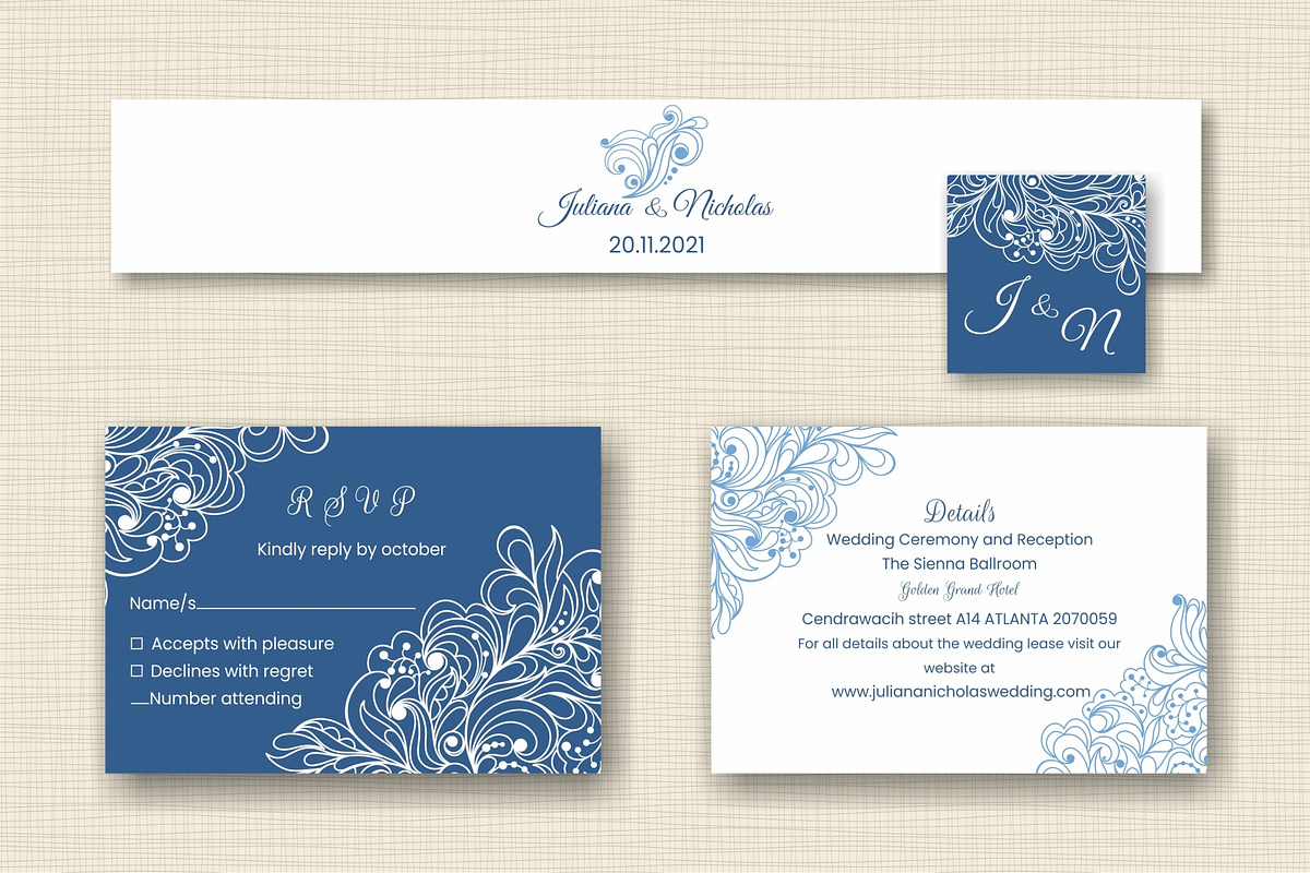 Wedding Invitation set, an Invitation Template by NataLito (Photo 5 of 5)