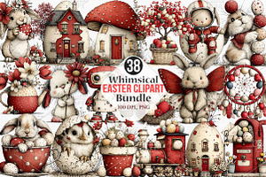 Whimsical Easter Clipart Bundle, an Illustration by Canvas Craft