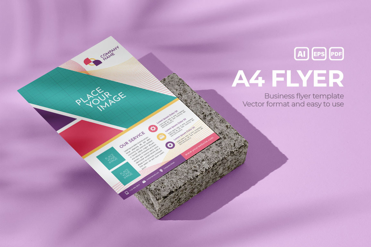 A4 Business Flyer Template, a Flyer Template by Olexstudio (Photo 2 of 2)