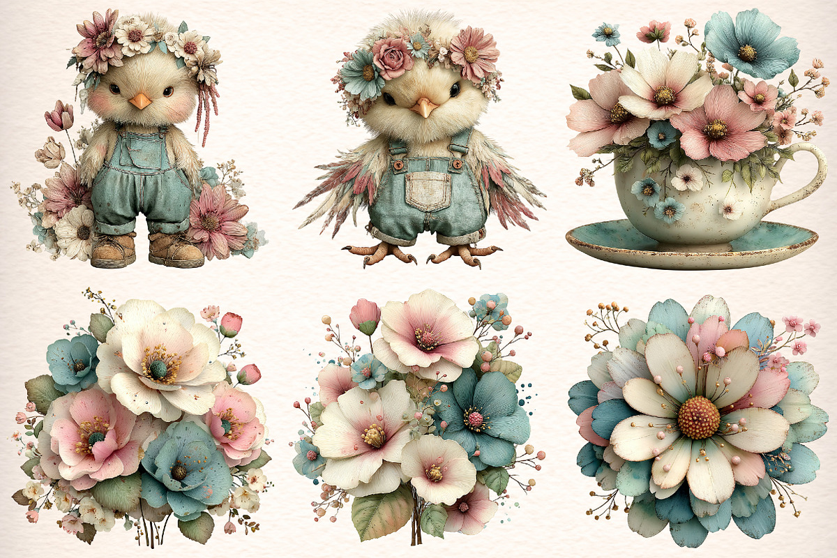 Whimsical Spring Clipart Bundle, a Transportation Illustration by Digital Artistic99 (Photo 2 of 11)