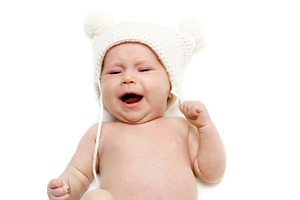 Crying newborn baby, a Photo by saiko3p