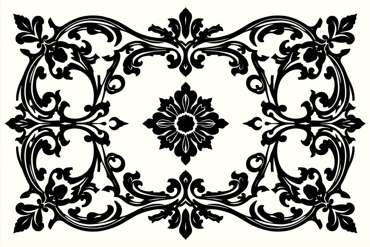 Elegant Flower Ornament Set, an Illustration by Creativeshirt (Photo 5 of 8)