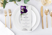 Purple Orchid Wedding Template Bundl, a Stationery Template by MarryMeMoments (Thumbnail 3 of 7)